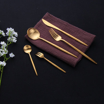Simple Elegant Stainless Steel Cutlery Set