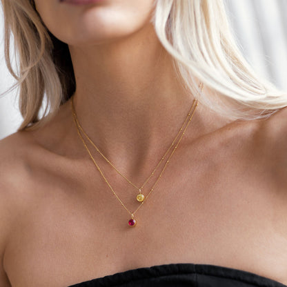 Gemstone Personalized Chain Necklace