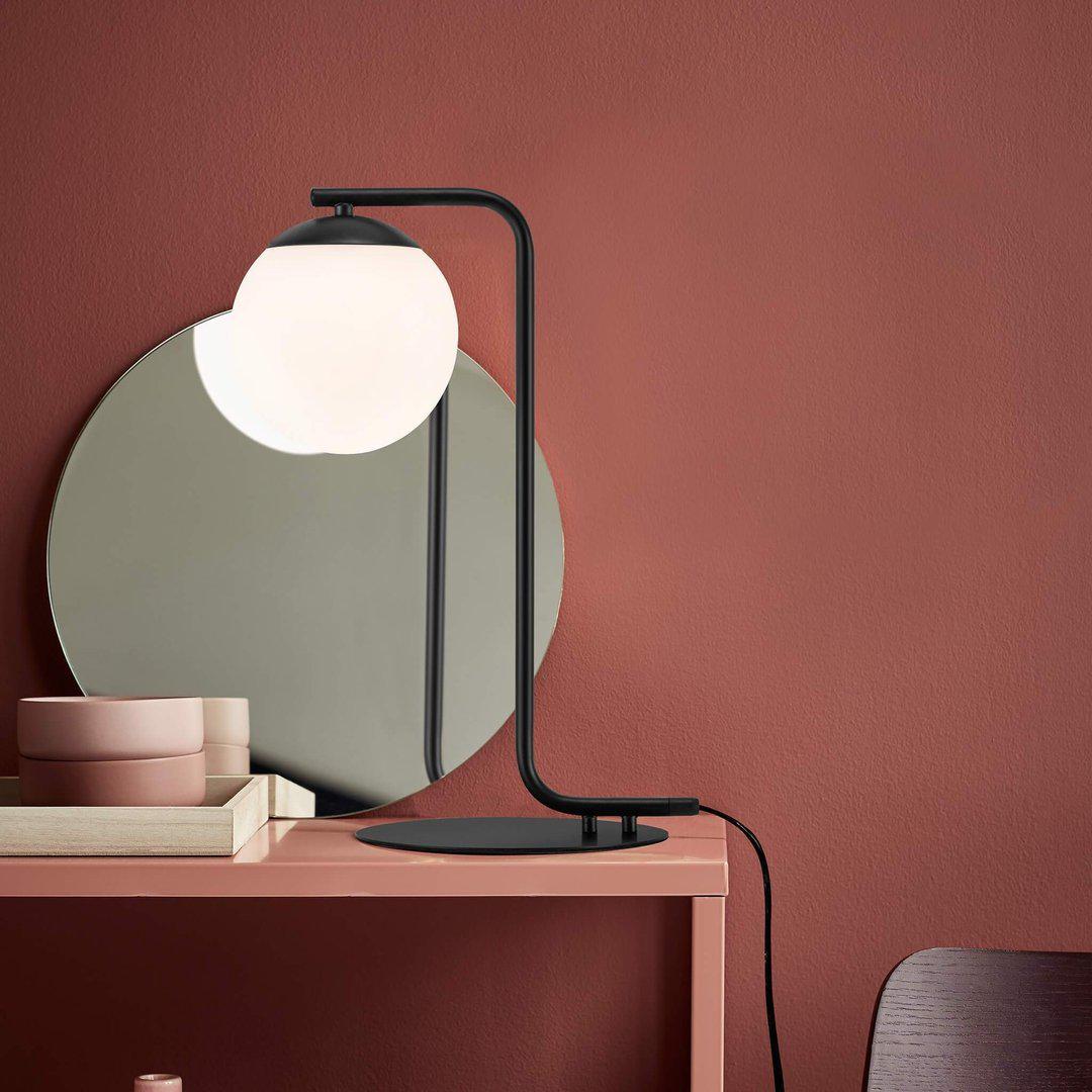Elegant Dark Wooden Desk Lamp