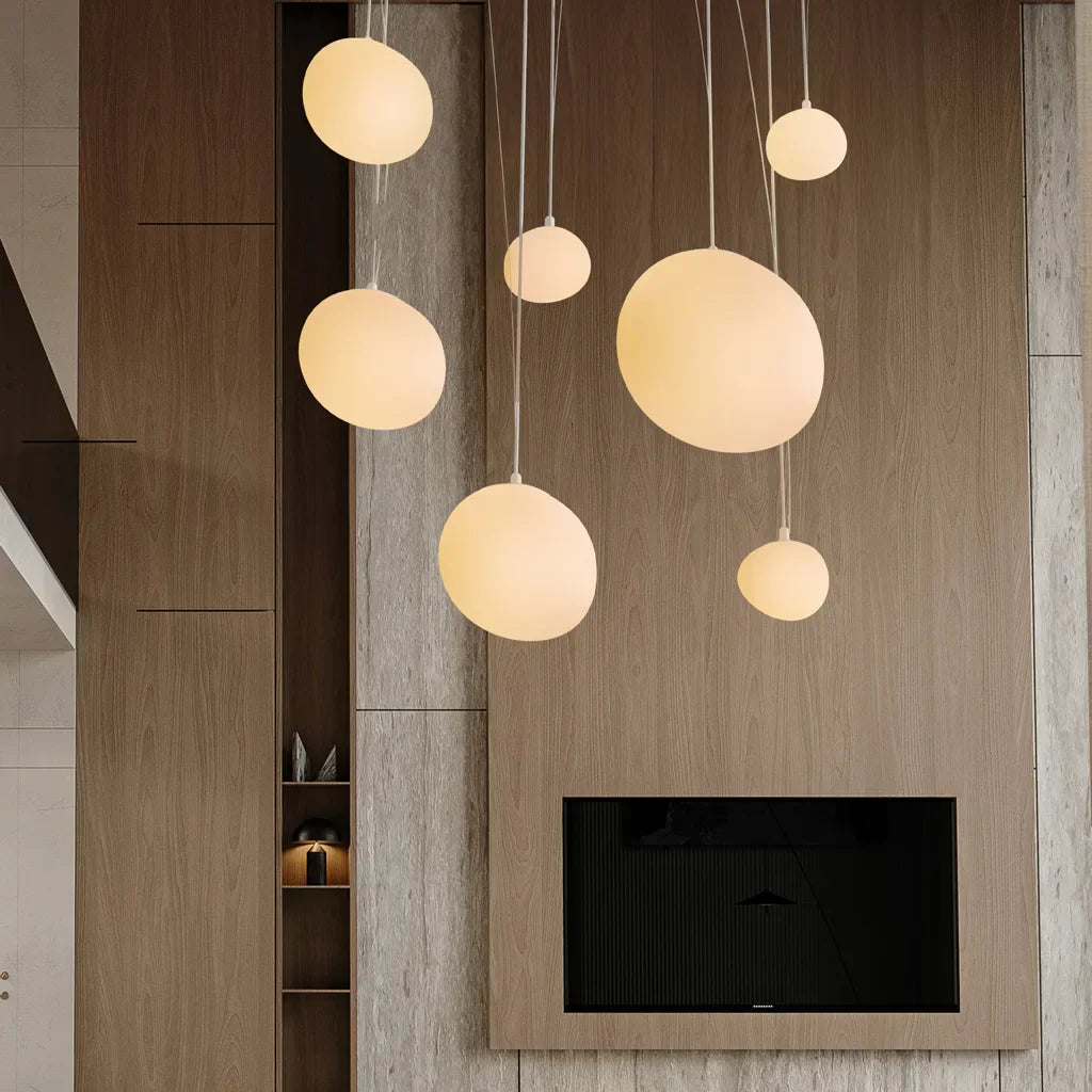 Beautiful Glass Drop Pendant Lighting Fixture