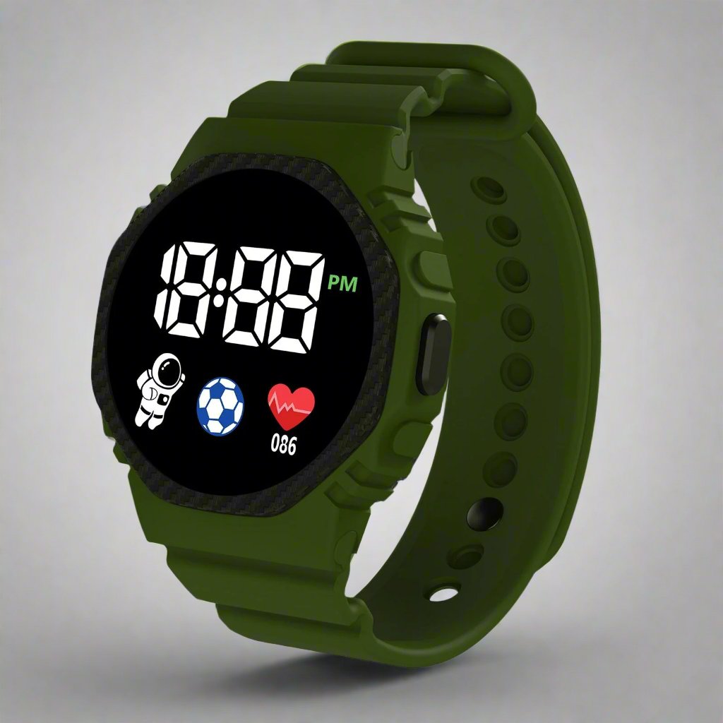 Fun Kids LED Watch - Waterproof Learning Timepiece