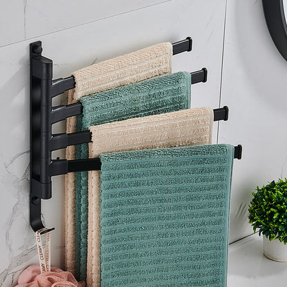 Modern Black Metal Towel Holder