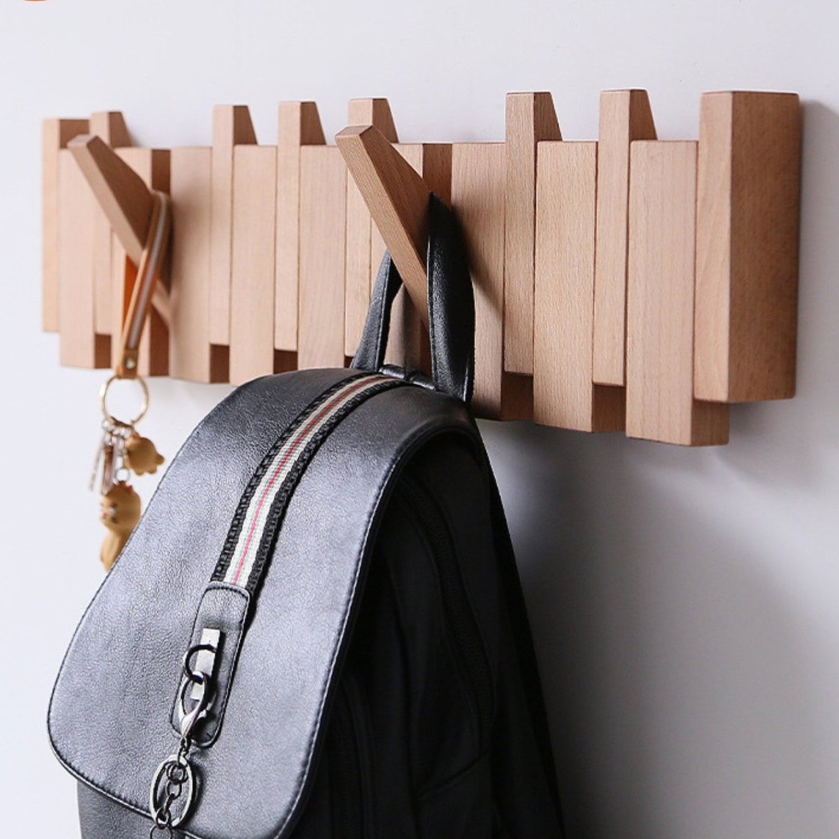 Traditional Wood Wall Hook Rack