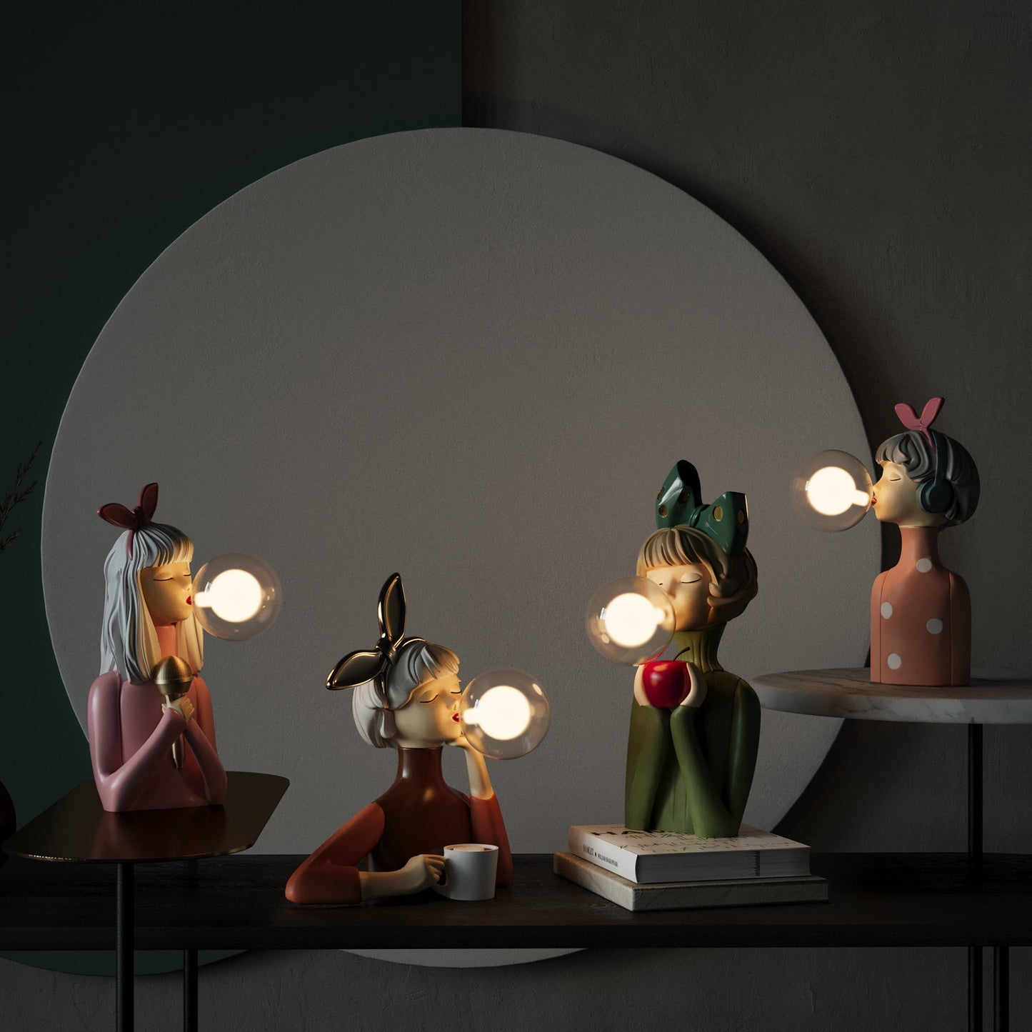 Unique Wooden Desk Lamp