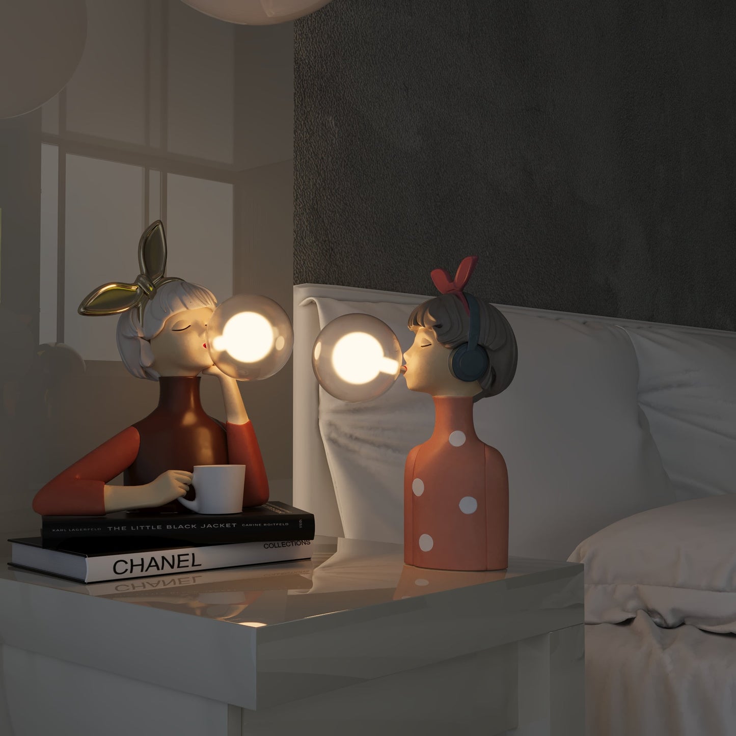 Unique Wooden Desk Lamp