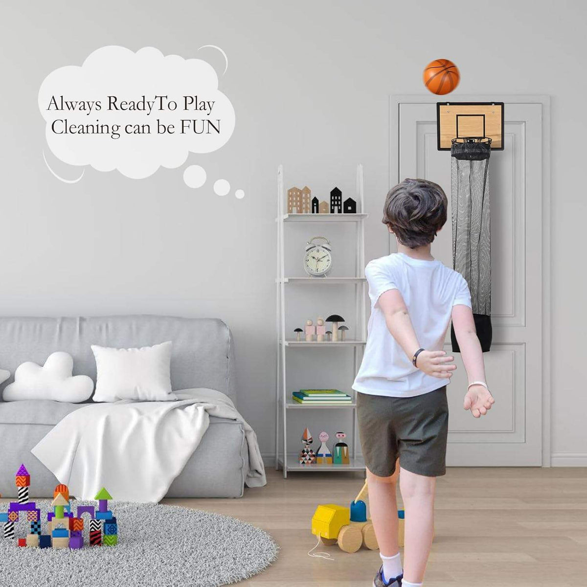 Hanging Storage Organizer | Basketball Design | For Laundry & Toys