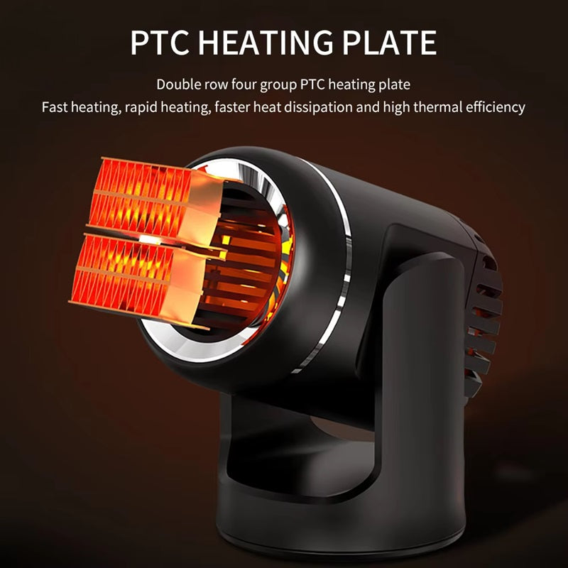 Portable Auto Heater with 360° Swivel & Safety Guard