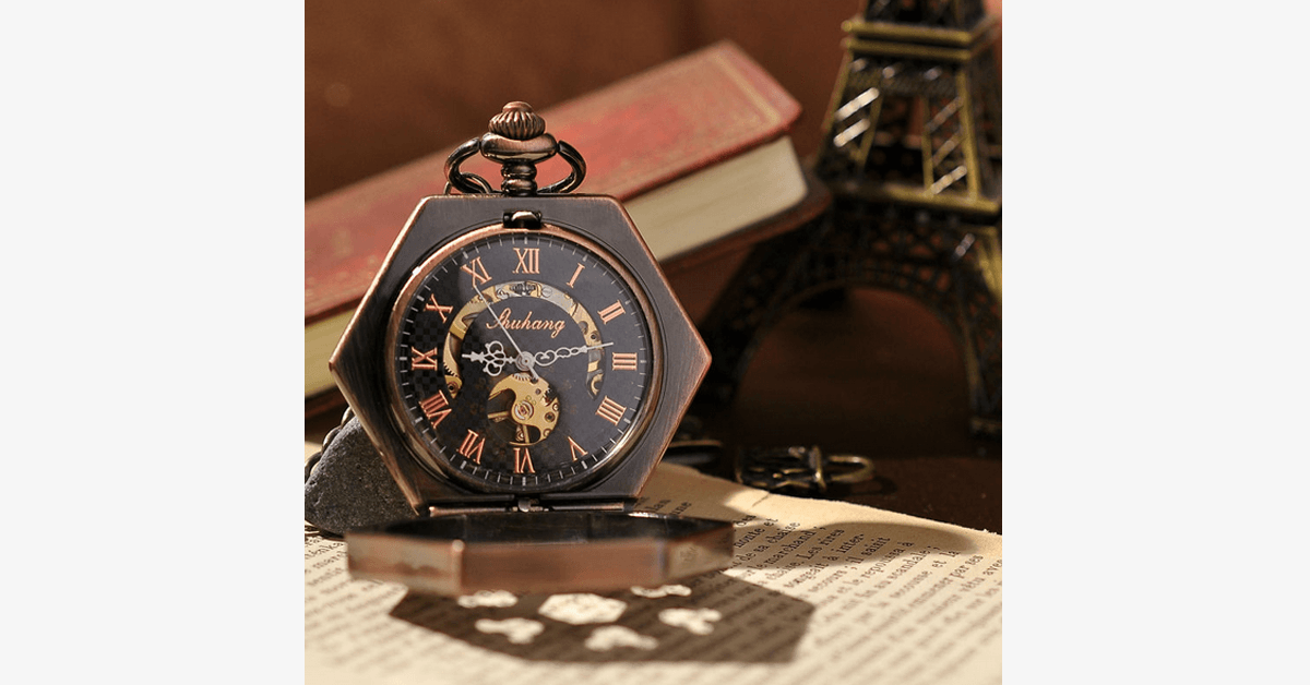 Classic Mechanical Pocket Watch - Timeless Elegant Design