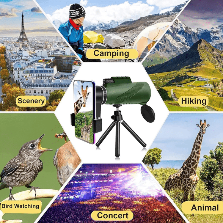 High Definition Zoom Monocular Telescope for Wildlife Viewing
