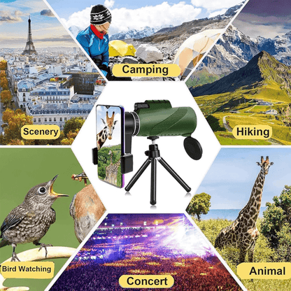 High Definition Zoom Monocular Telescope for Wildlife Viewing