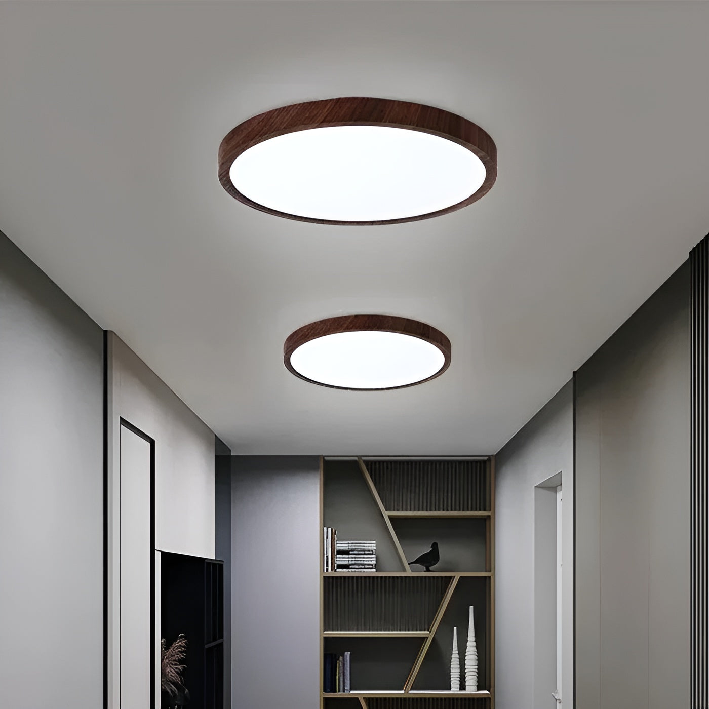 Slim Wooden LED Ceiling Lamp