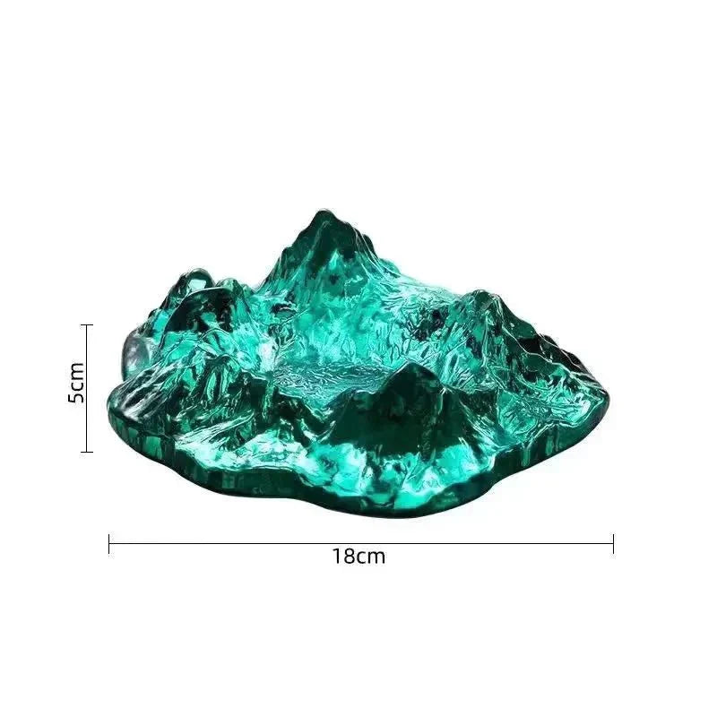 Frosty Glass Mountain Ashtray Decor - Cofik