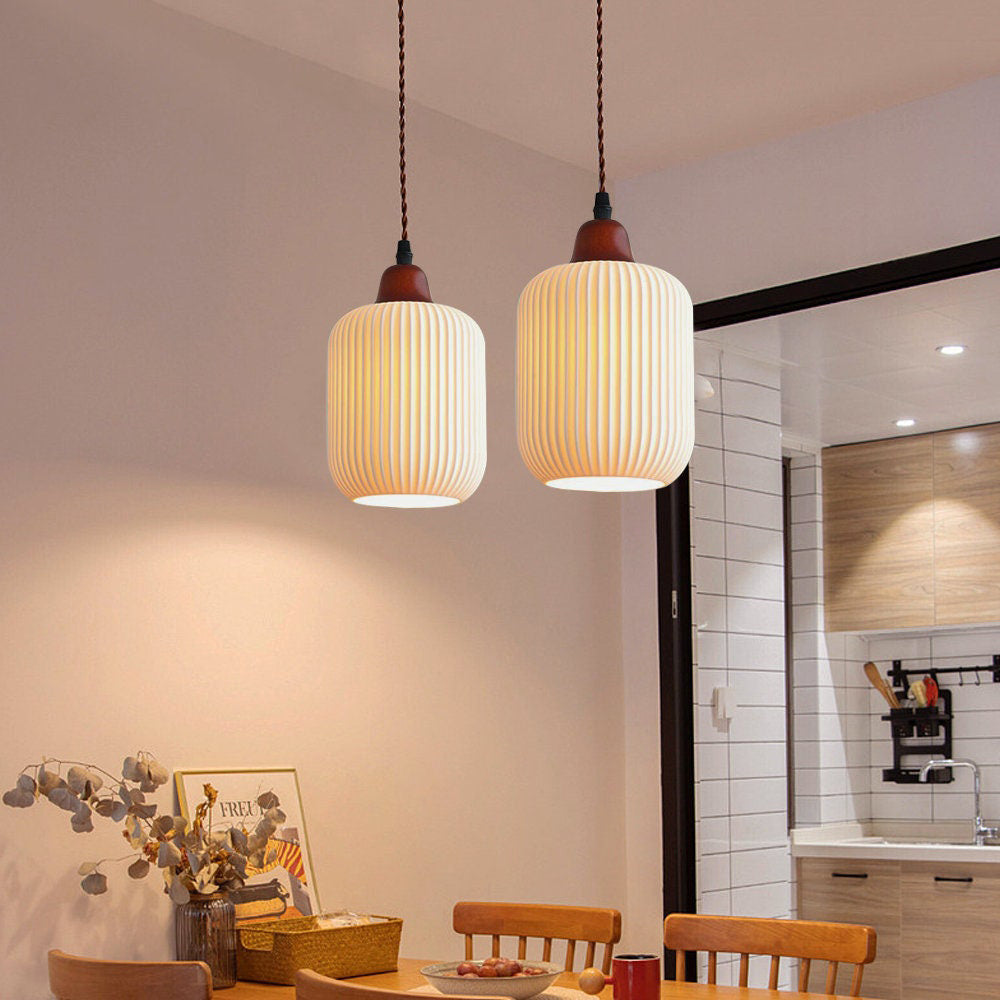 Classic White Ceramic Pendant Dining Light