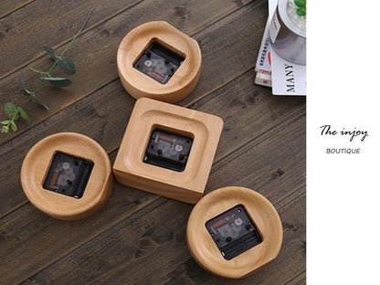 Compact Wooden Digital Alarm Clock for Men