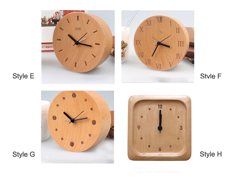 Compact Wooden Digital Alarm Clock for Men