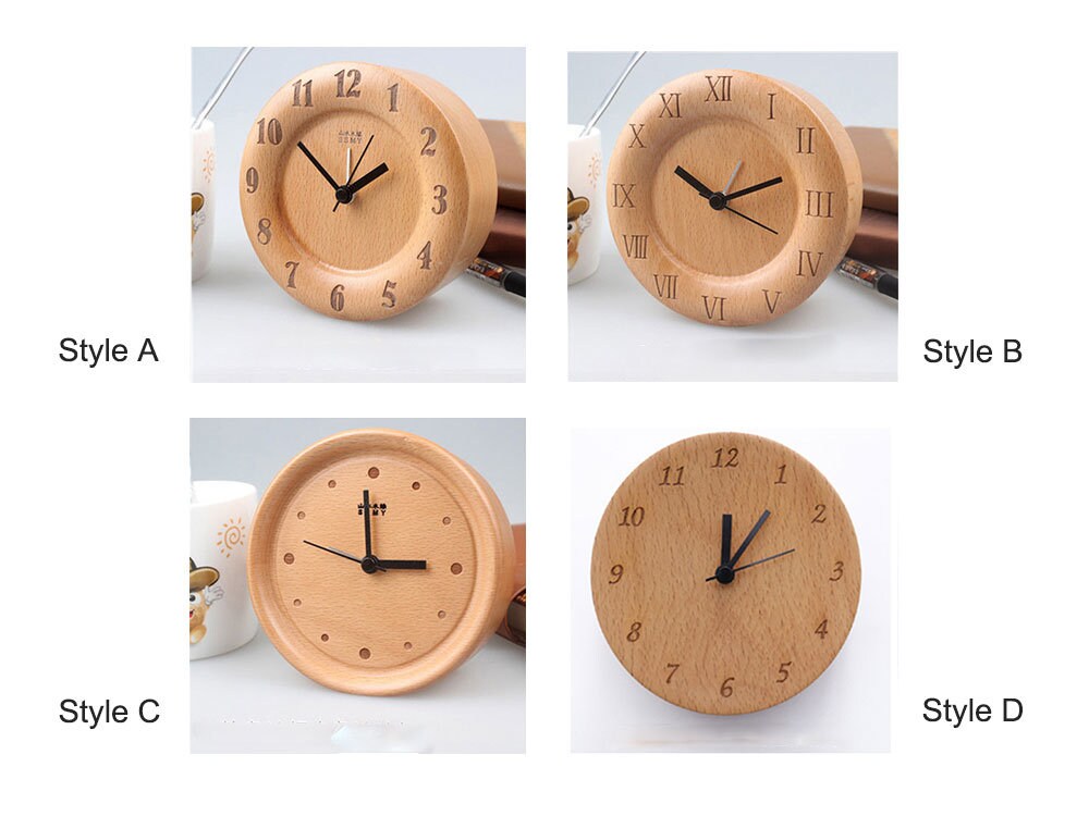 Compact Wooden Digital Alarm Clock for Men