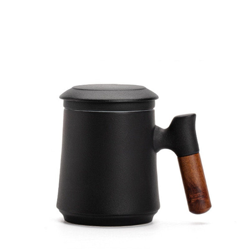 Traditional Japanese Clay Tea Cup Set with Infuser