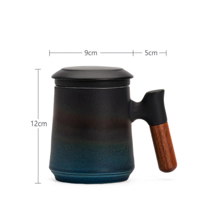 Traditional Japanese Clay Tea Cup Set with Infuser - Cofik