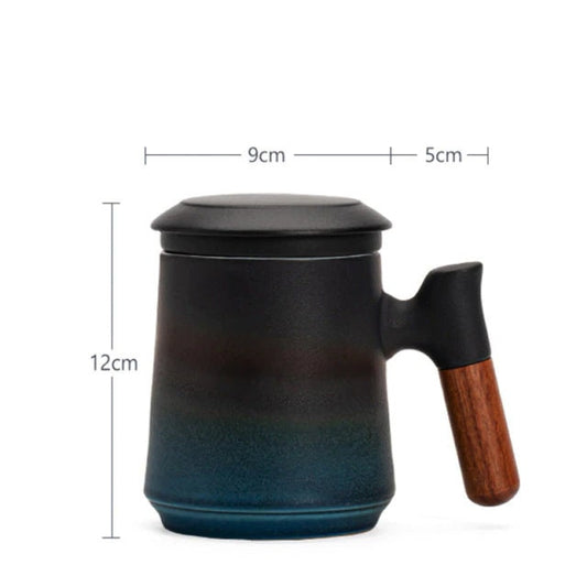 Traditional Japanese Clay Tea Cup Set with Infuser - Cofik
