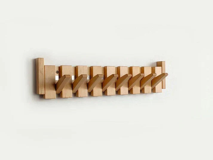 Modern Wooden Piano Coat Rack and Shelf
