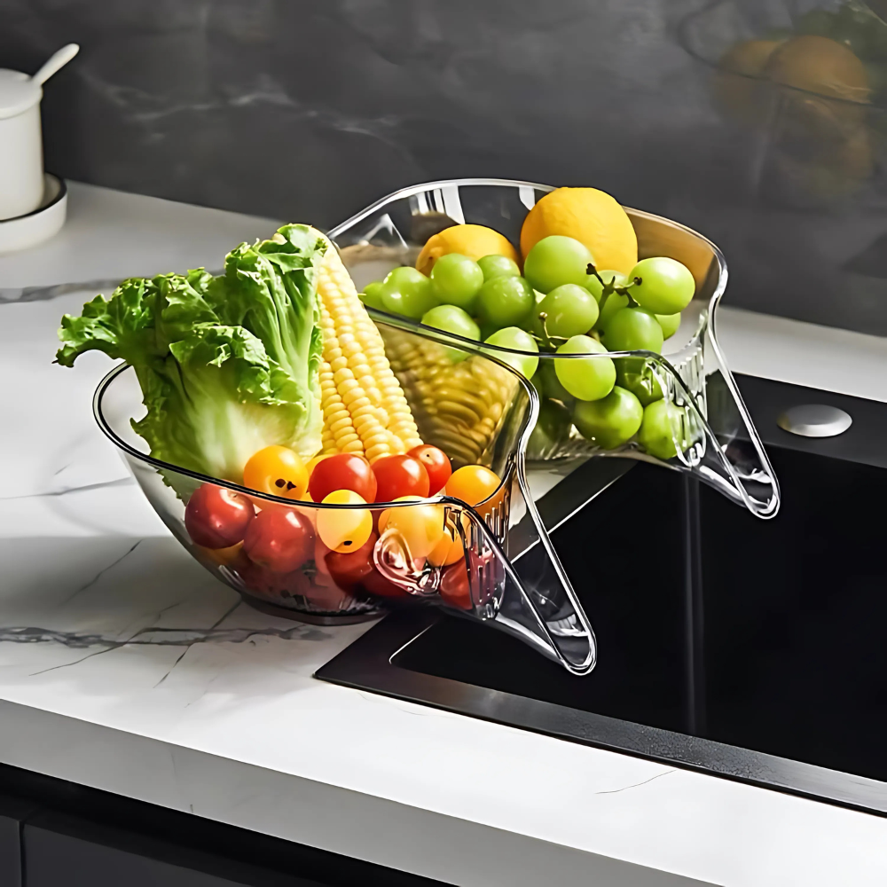 Easy Clean Collapsible Kitchen Strainer Bowl