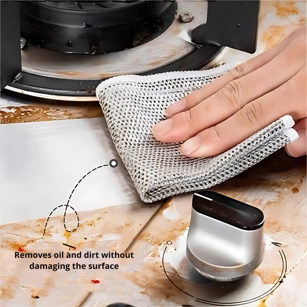 Effective Kitchen Mesh Scrubber Cloth Set