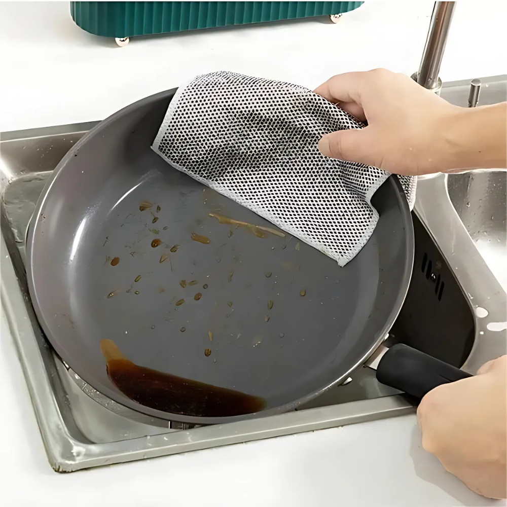 Effective Kitchen Mesh Scrubber Cloth Set