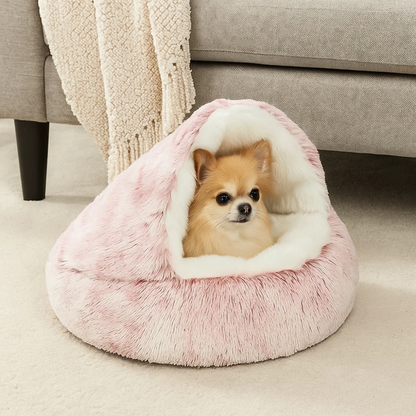 Cozy Pet Bed Warm Hideaway Den