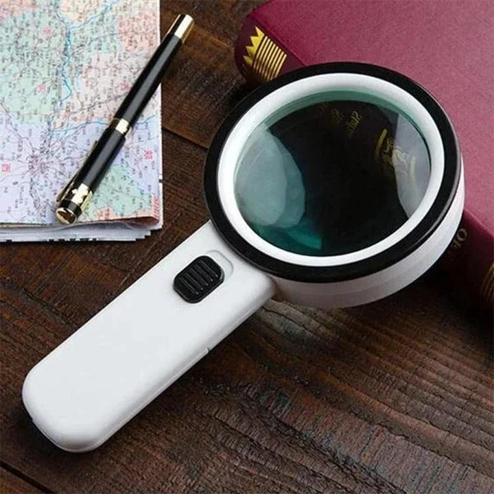 Portable 30x LED Illuminated Magnifying Glass - Cofik