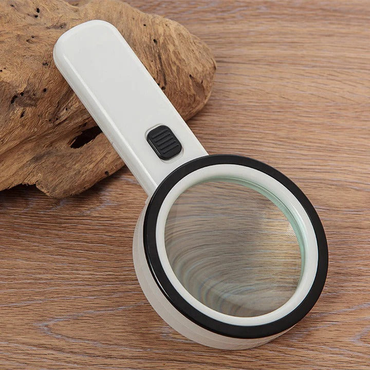 Portable 30x LED Illuminated Magnifying Glass