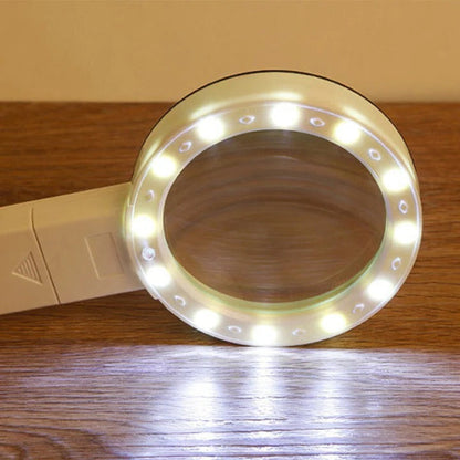Portable 30x LED Illuminated Magnifying Glass