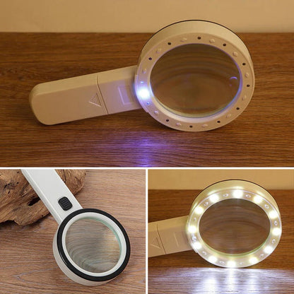 Portable 30x LED Illuminated Magnifying Glass