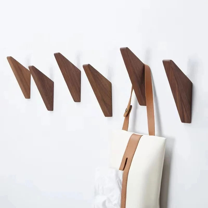 Rustic Wood Wall Coat Rack and Hanger