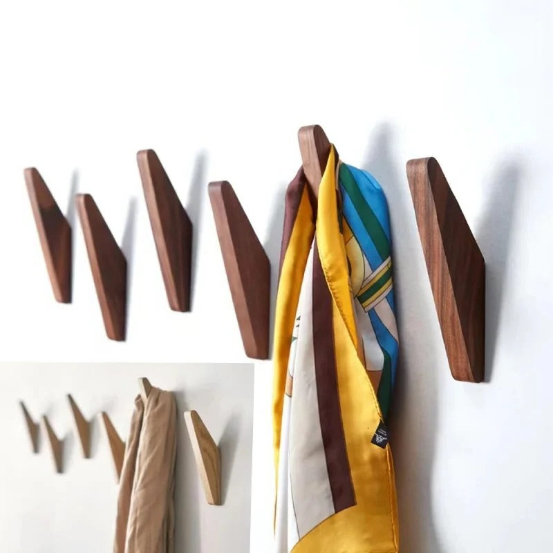 Rustic Wood Wall Coat Rack and Hanger