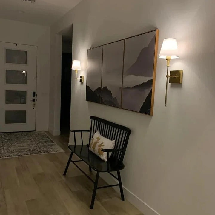 Battery Powered LED Wall Lamp Set of 2