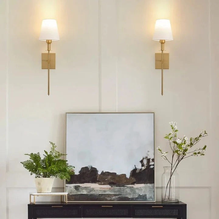 Battery Powered LED Wall Lamp Set of 2