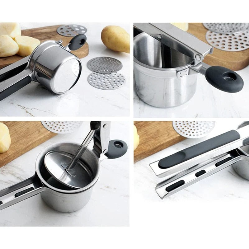Easy Grip Metal Potato Masher Kitchen Tool