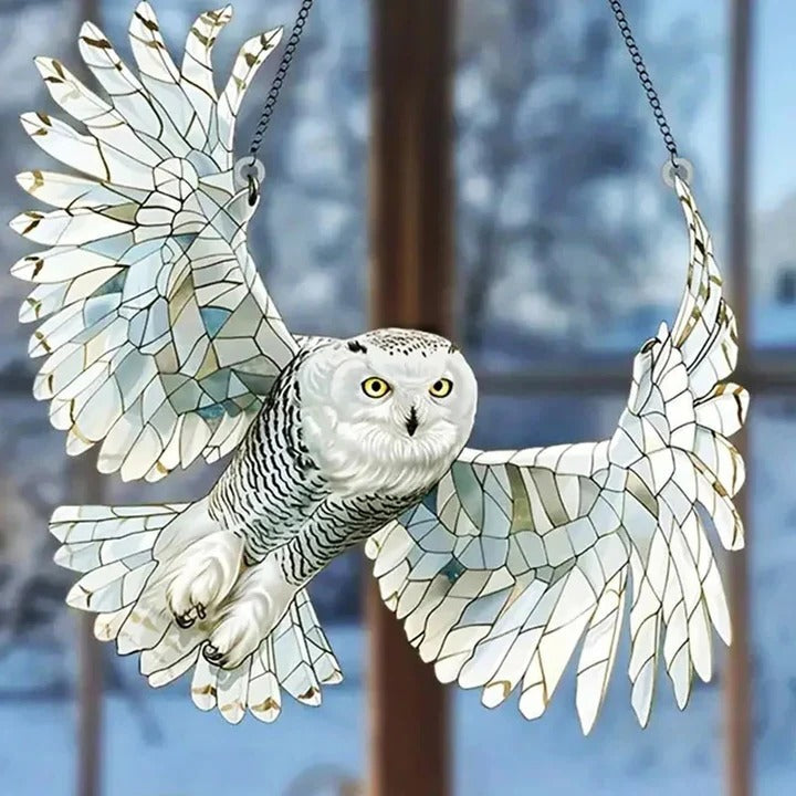 Colorful Bird Window Decor