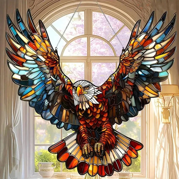 Colorful Bird Window Decor
