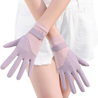 Comfortable Women's UPF Sunblock Driving Gloves
