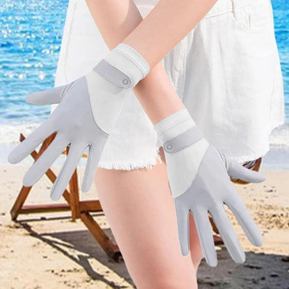 Comfortable Women's UPF Sunblock Driving Gloves