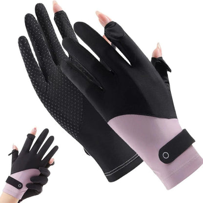 Comfortable Women's UPF Sunblock Driving Gloves