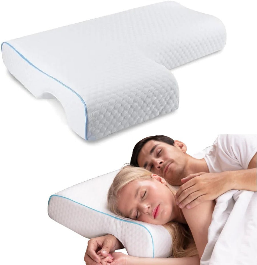 Contour Couple Pillow with Armrest and Memory Foam - Cofik