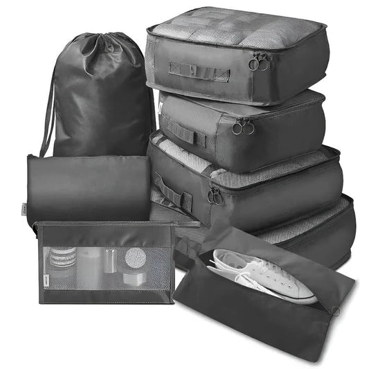 Travel Essentials 7 Piece Packing Cube Set - Cofik