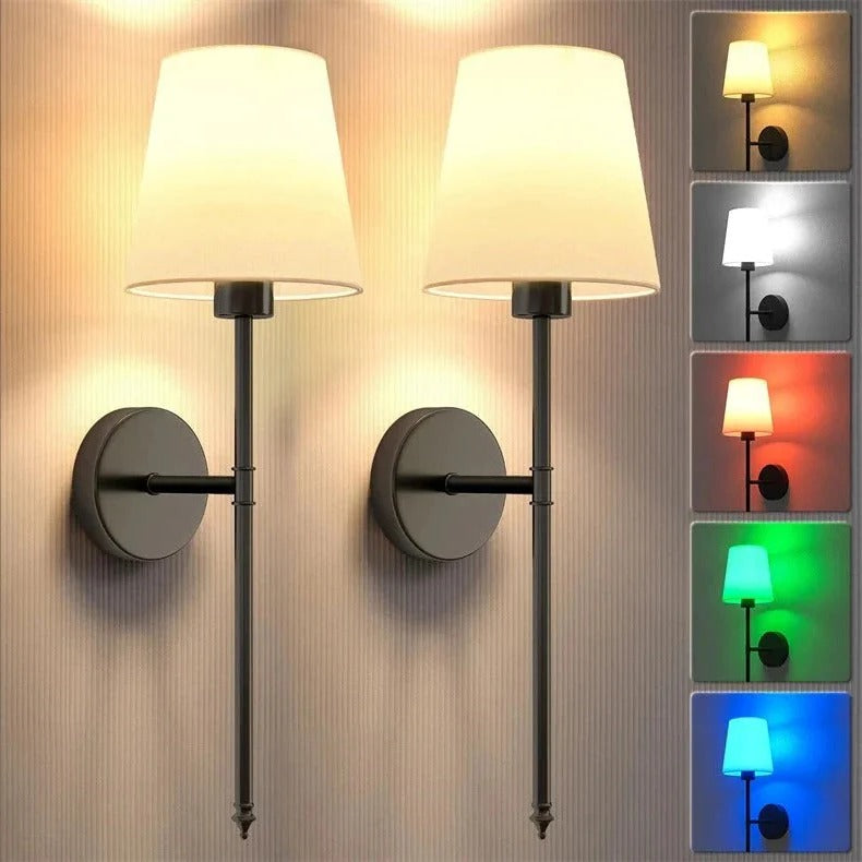 Battery Powered LED Wall Lights (Pair) - Cofik
