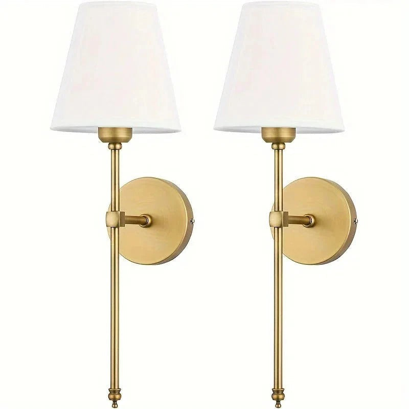 Battery Powered LED Wall Lights (Pair)