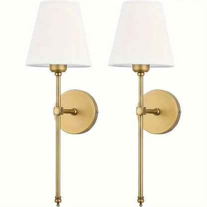 Battery Powered LED Wall Lights (Pair)