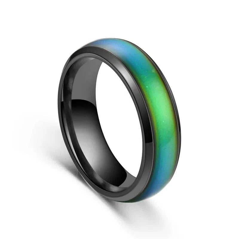 Shiny Silver Tone Mood Ring