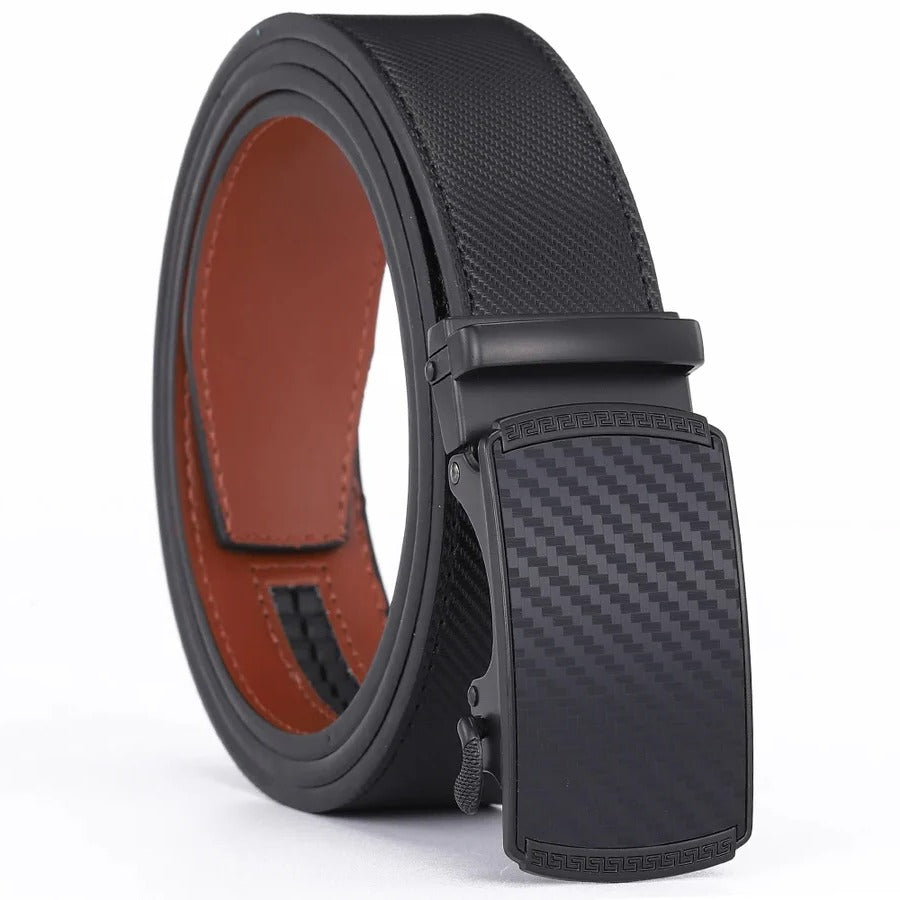 Premium Brown Leather Belt with Easy Buckle