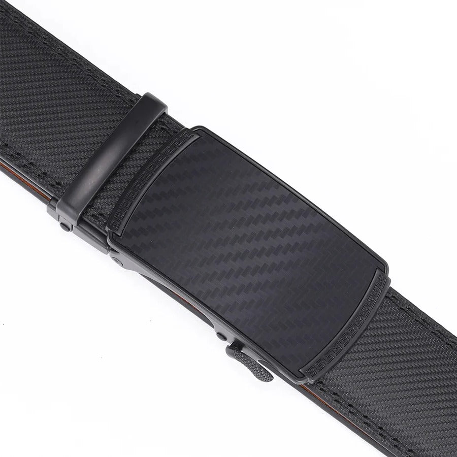 Premium Brown Leather Belt with Easy Buckle